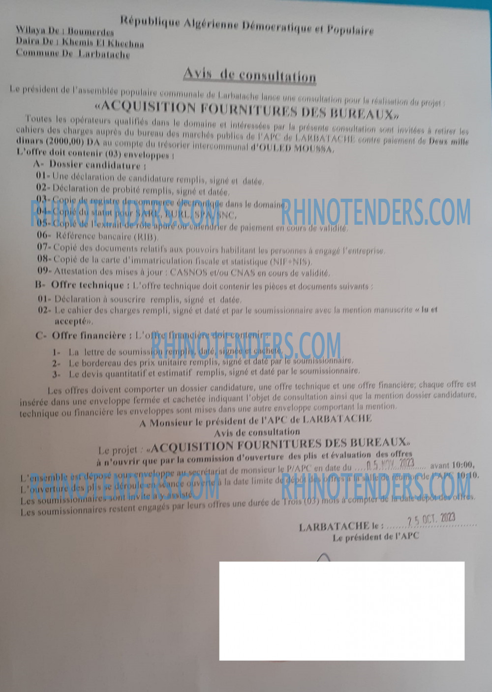 Rhinotenders