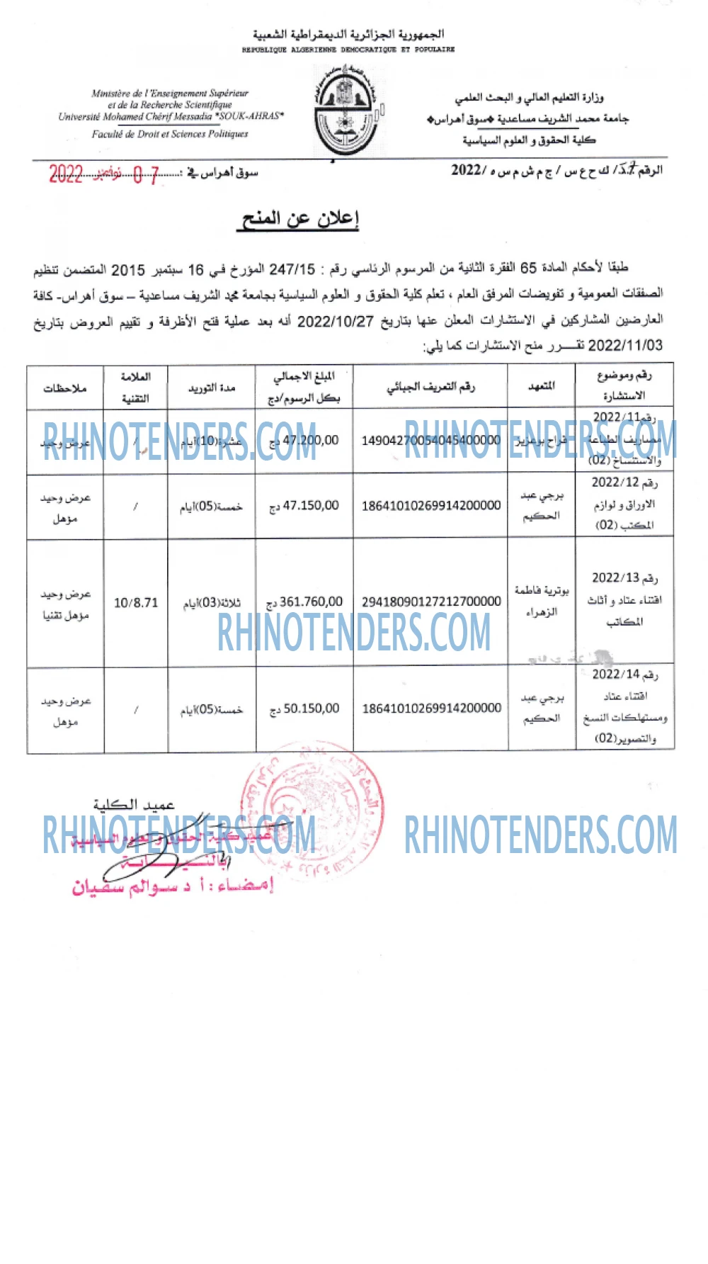 Rhinotenders