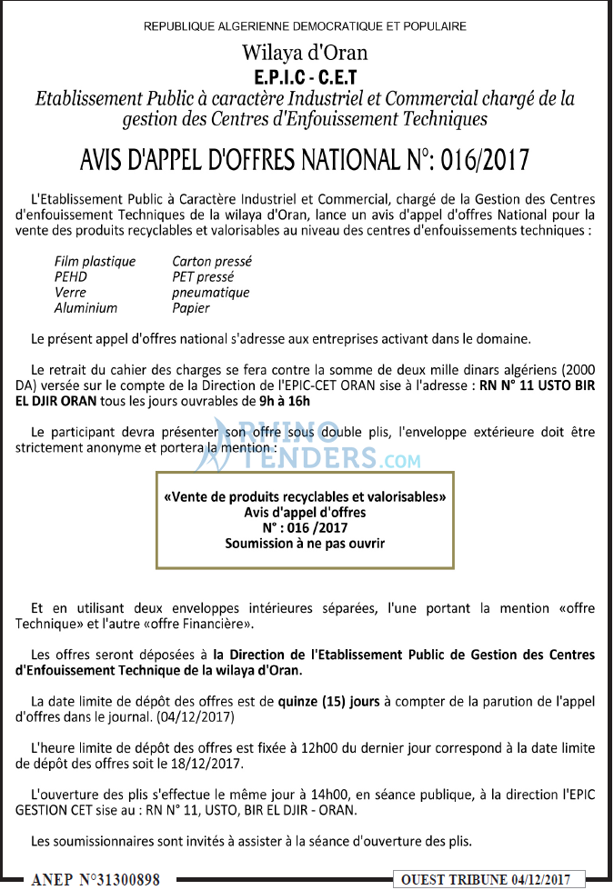 ouest TRIBUNE