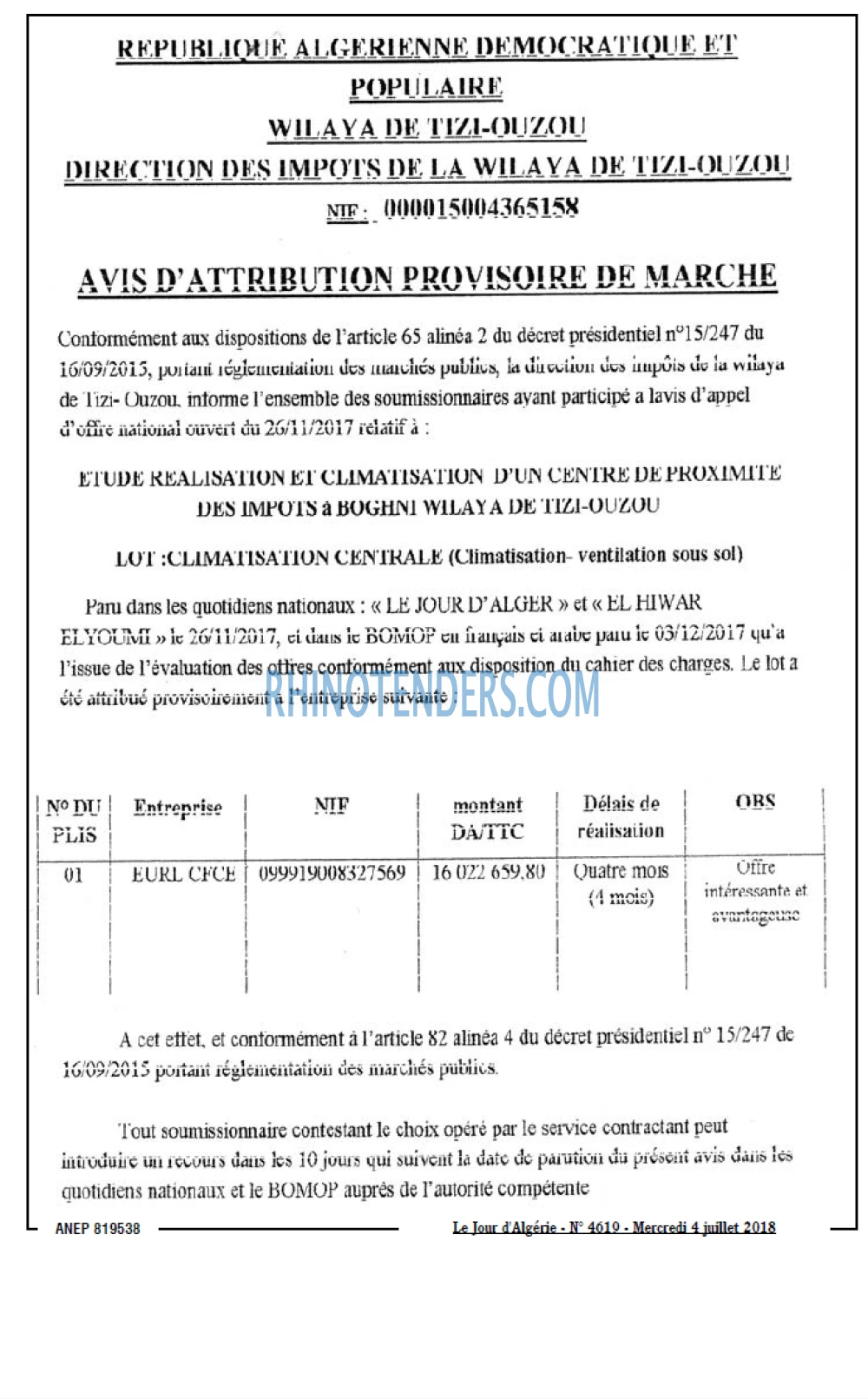 Le Jour d'Algérie