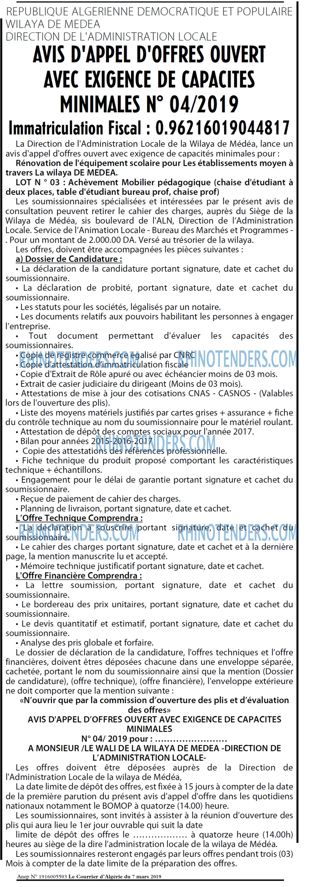 Le Courrier d'Algerie