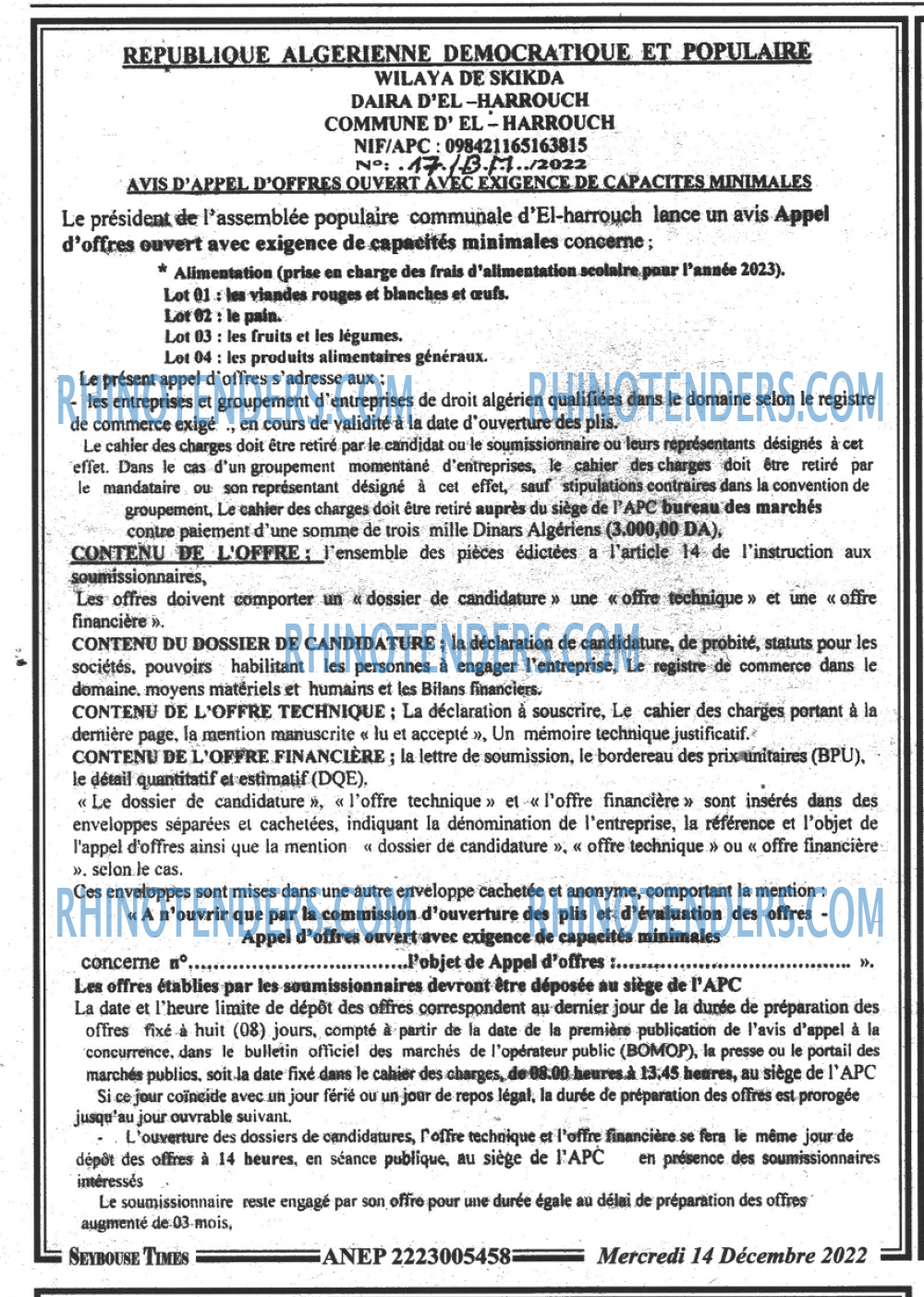 SEYBOUSSE TIMES