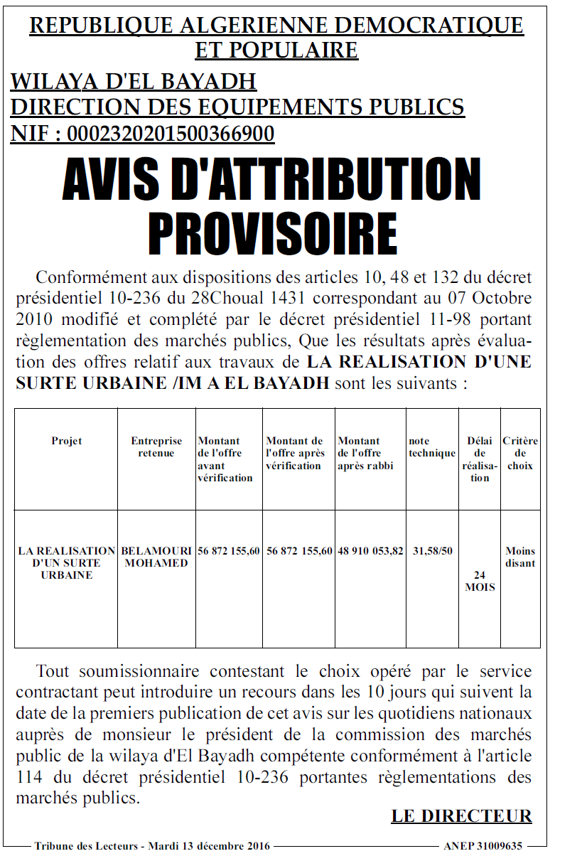TRIBUNE DES LECTEURS