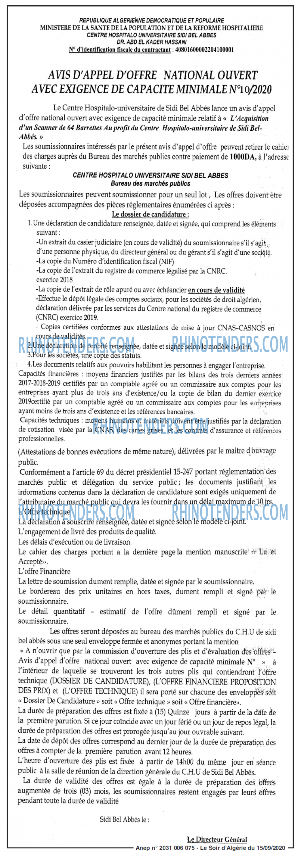 LE SOIR D'ALGERIE