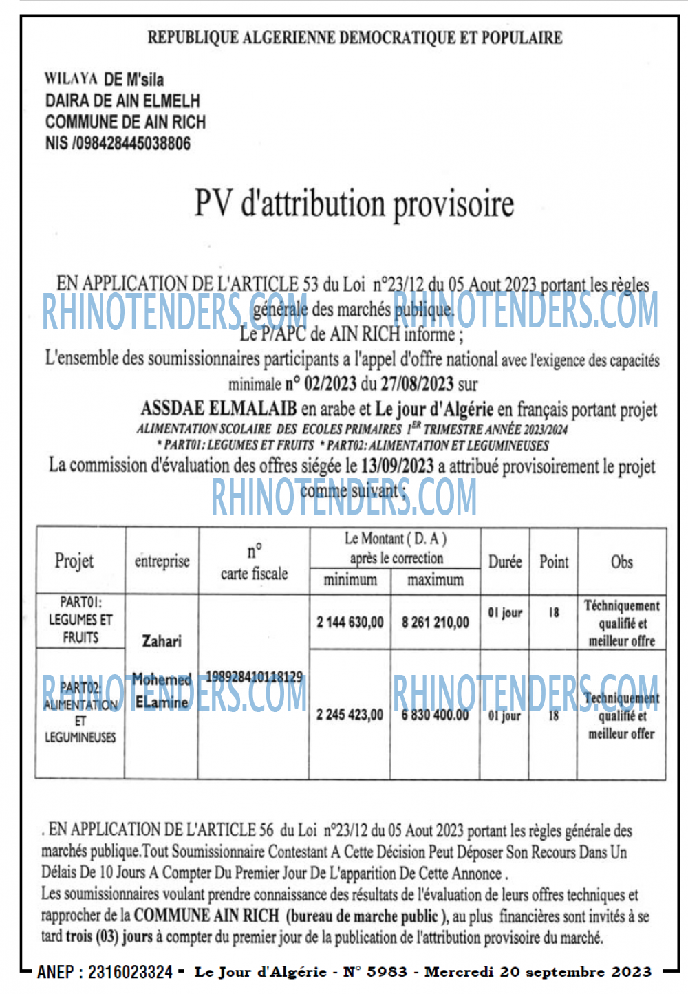 Le Jour d'Algérie