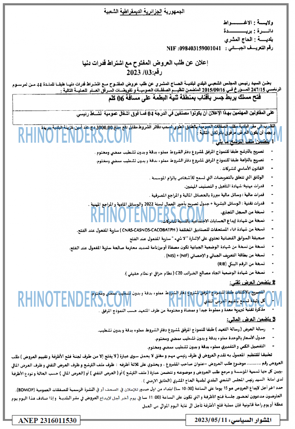 المشوار السياسي