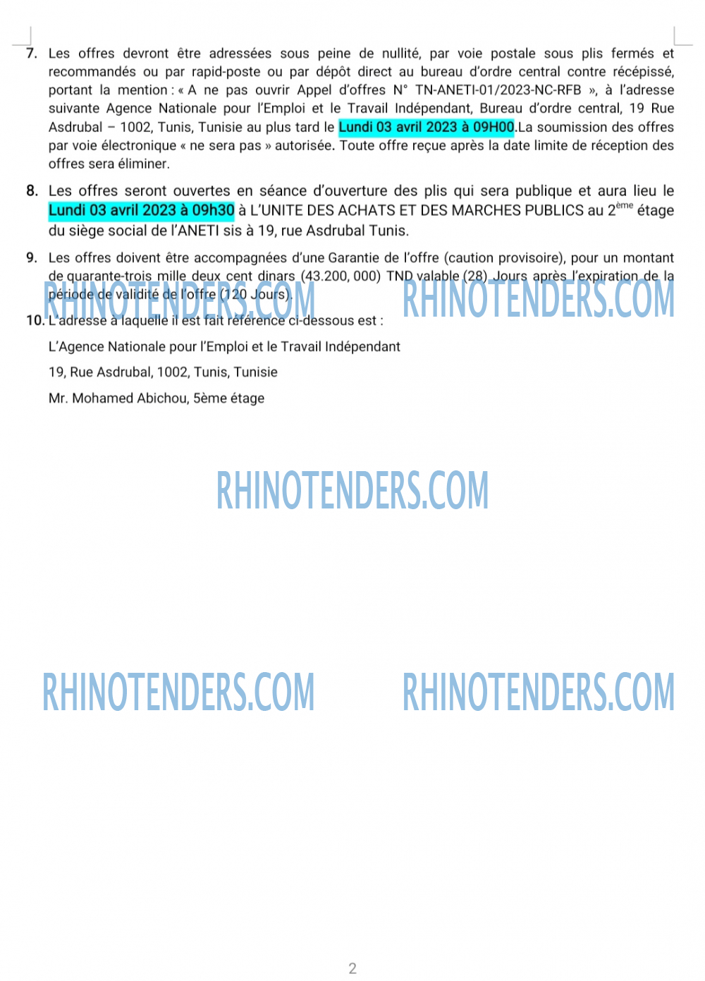 Rhinotenders