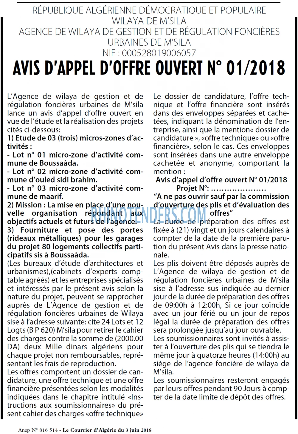 Le Courrier d'Algerie