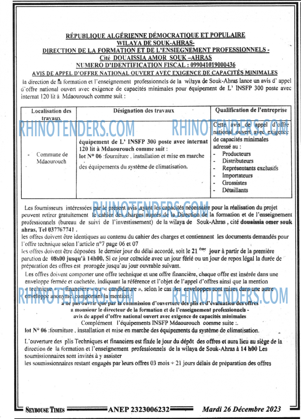 SEYBOUSSE TIMES