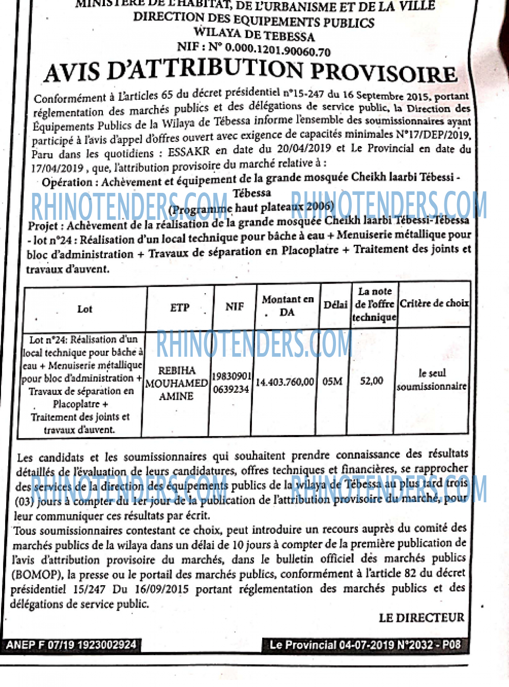LE PROVINCIAL