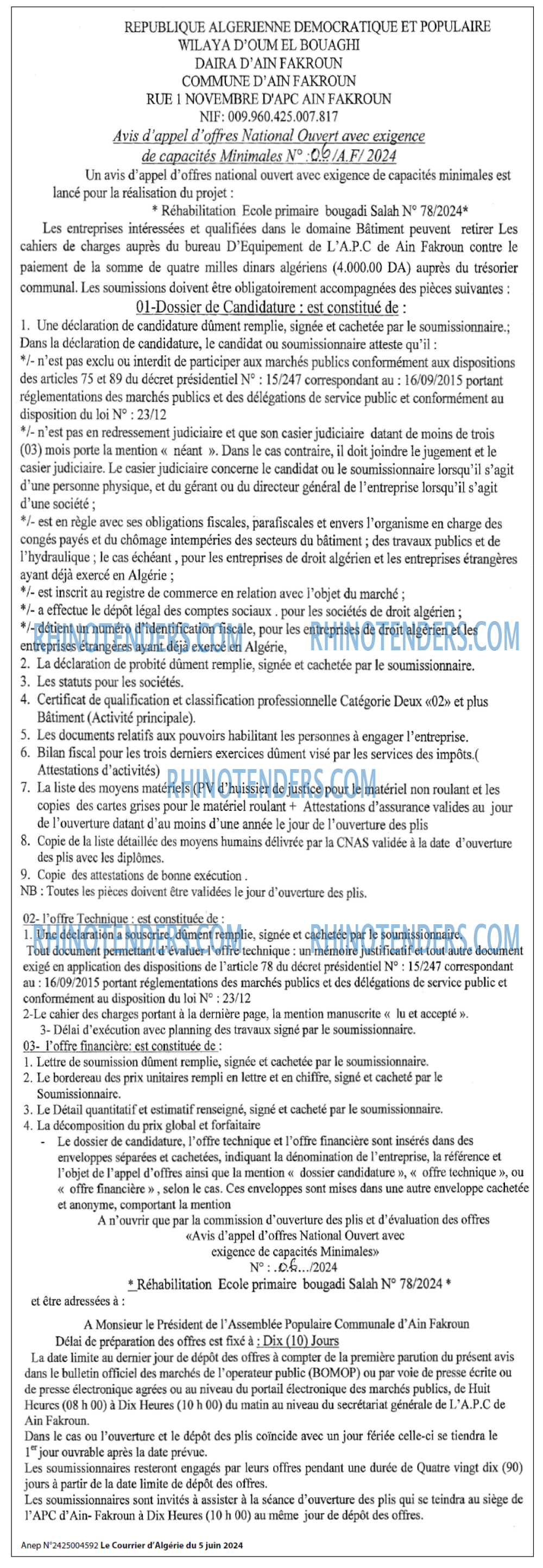 Le Courrier d'Algerie