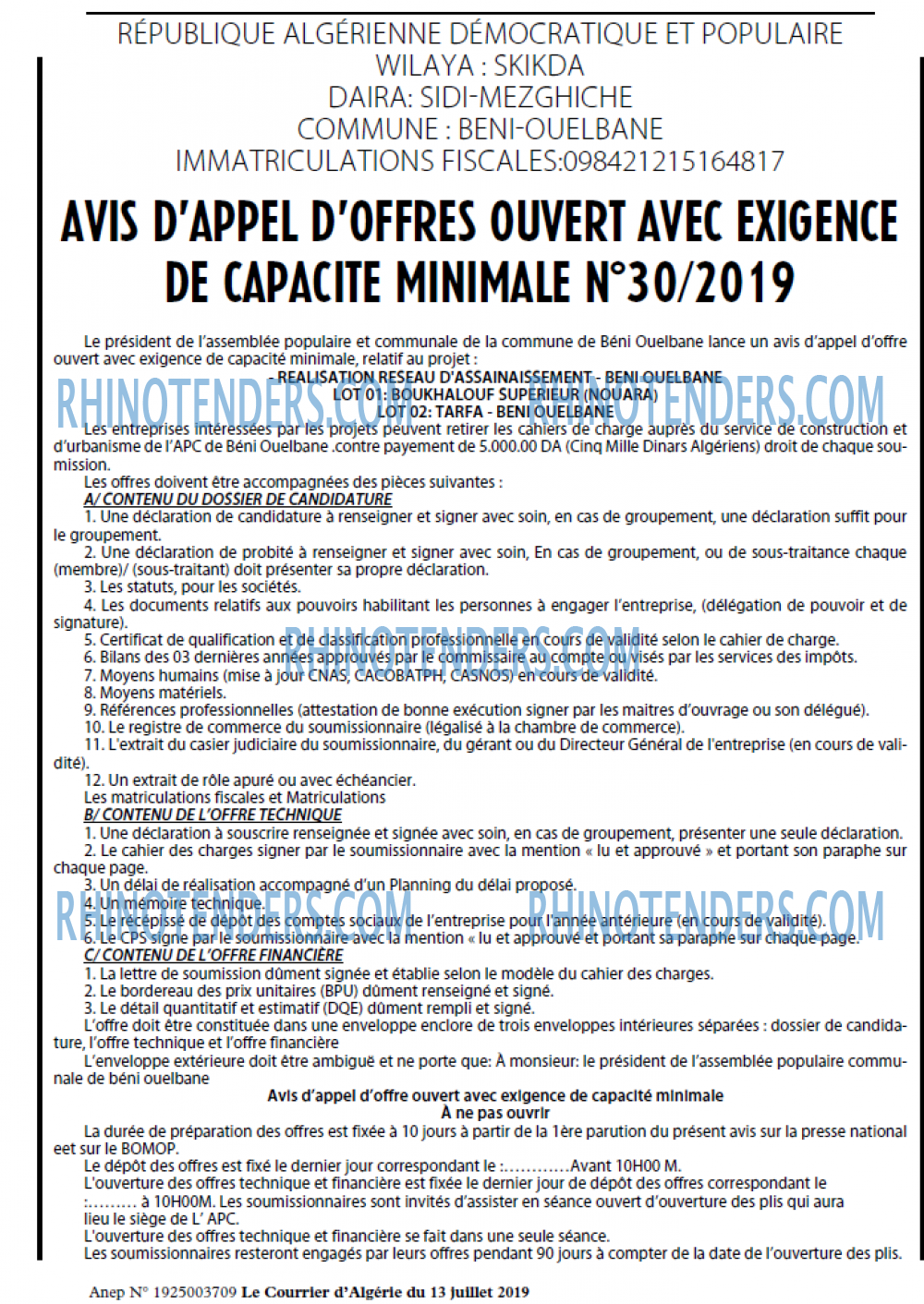 Le Courrier d'Algerie
