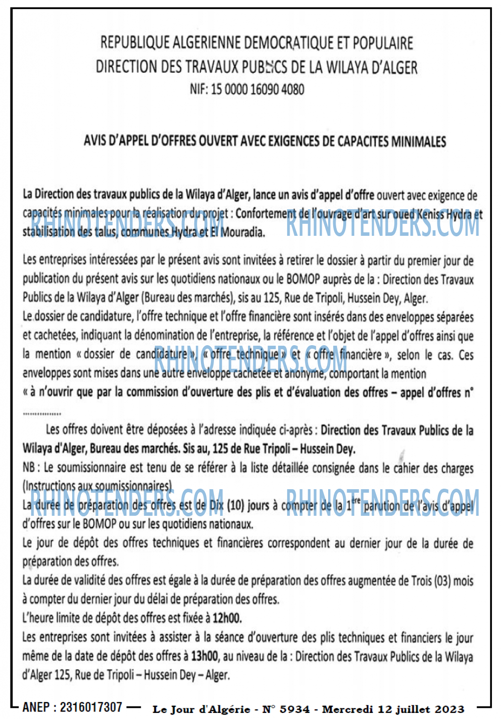 Le Jour d'Algérie