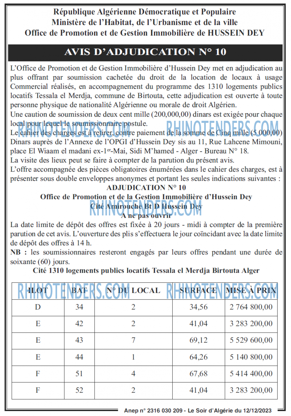 LE SOIR D'ALGERIE