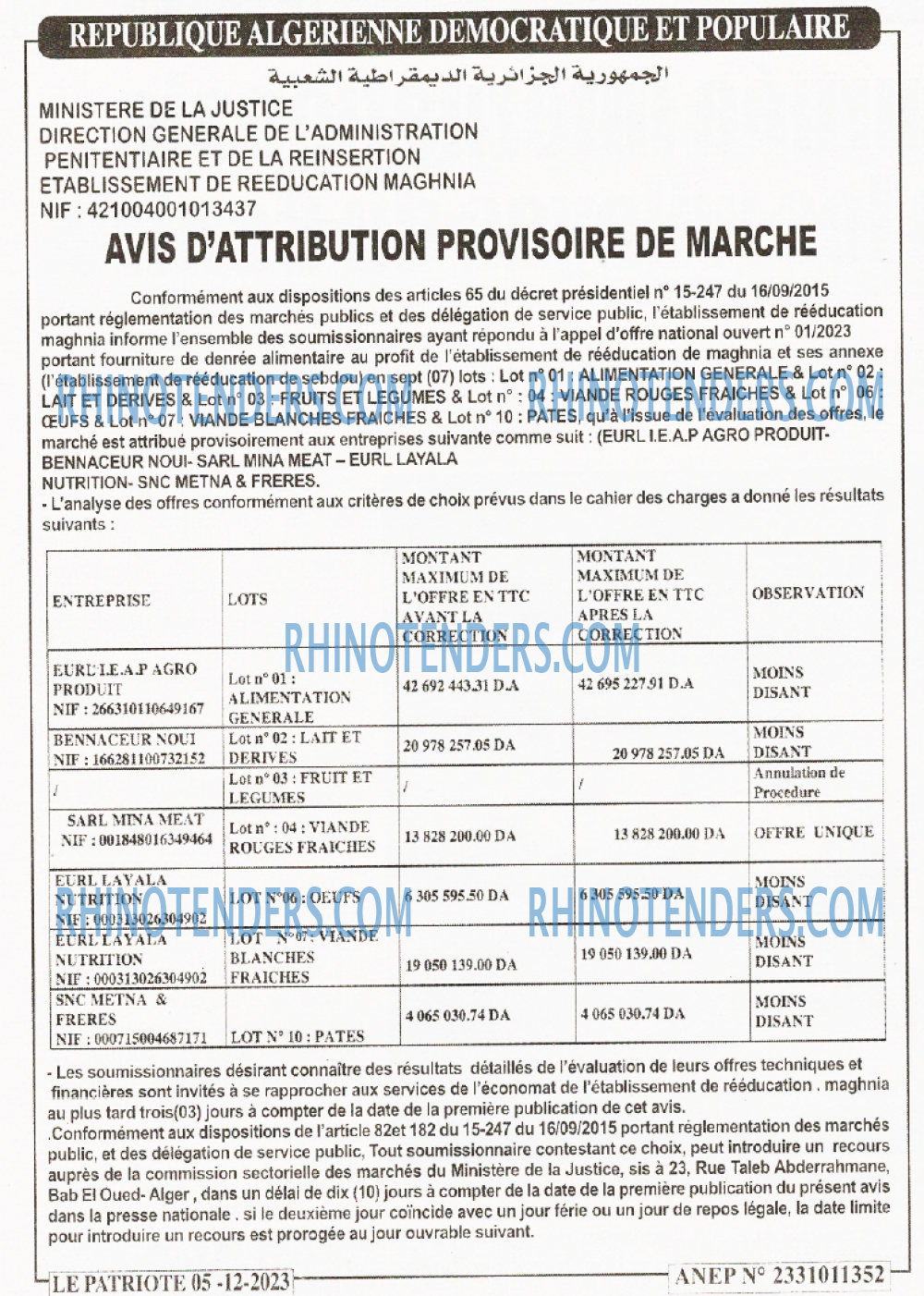 LE PATRIOTE