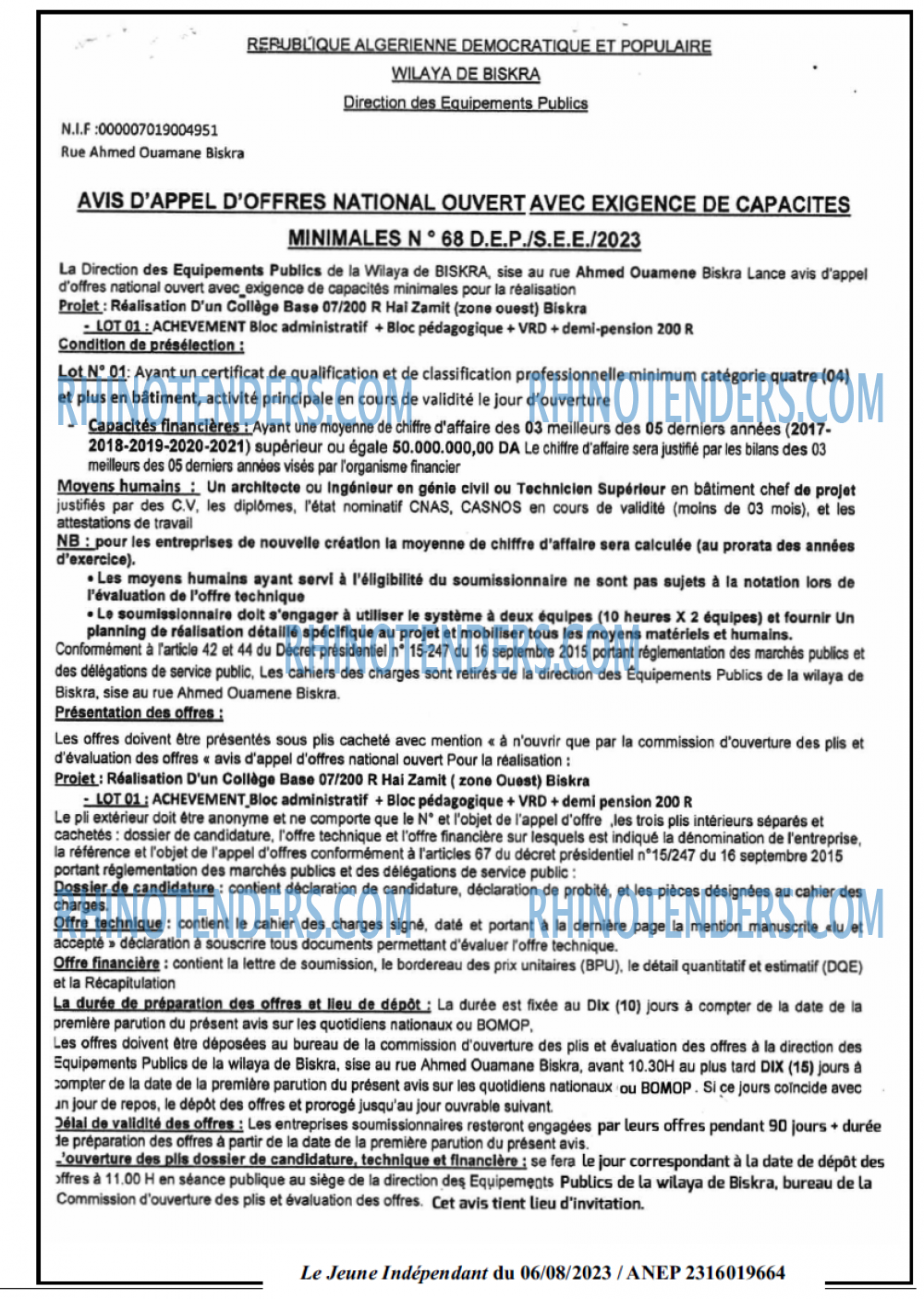 Jeune Independant