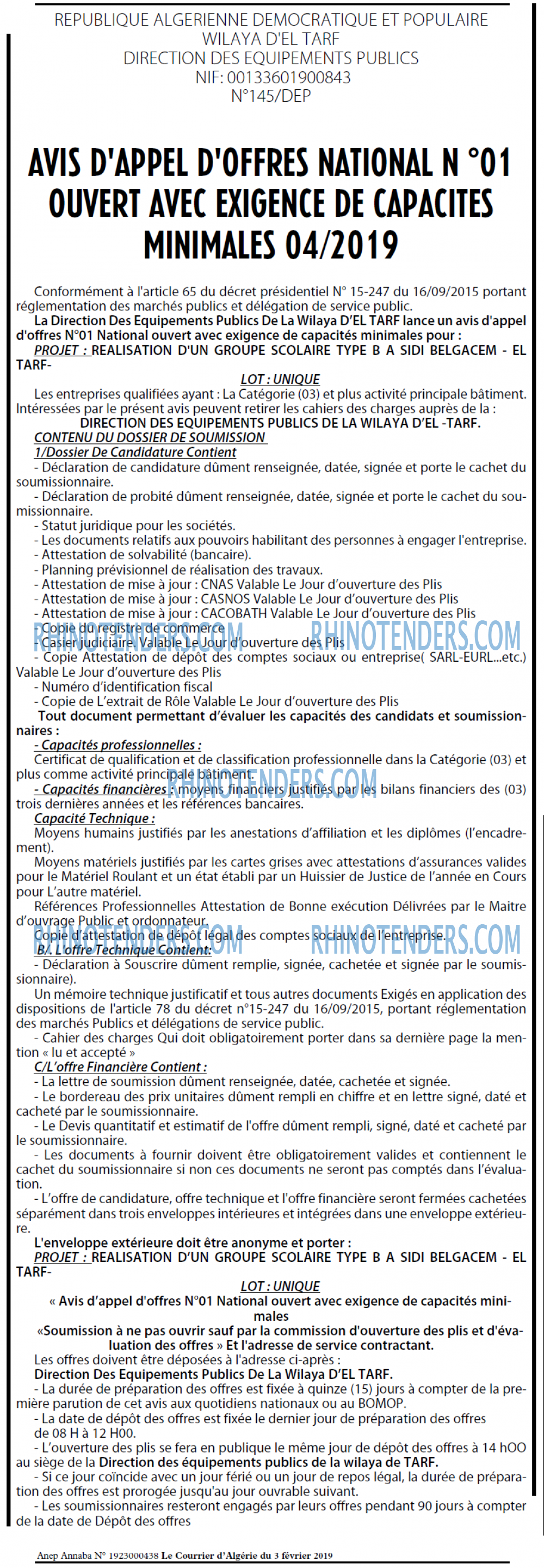 Le Courrier d'Algerie