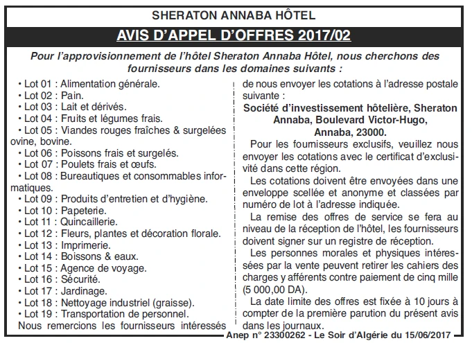 LE SOIR D'ALGERIE