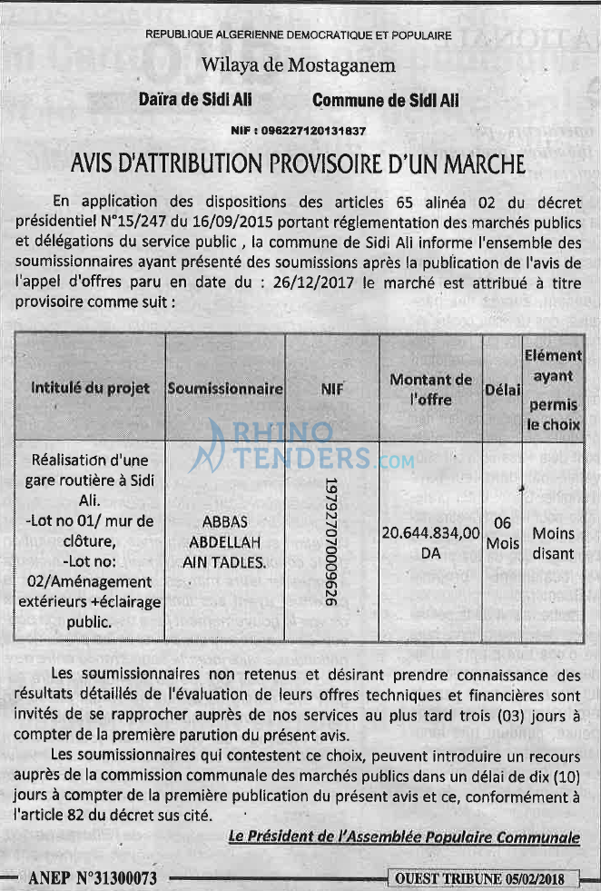 ouest TRIBUNE
