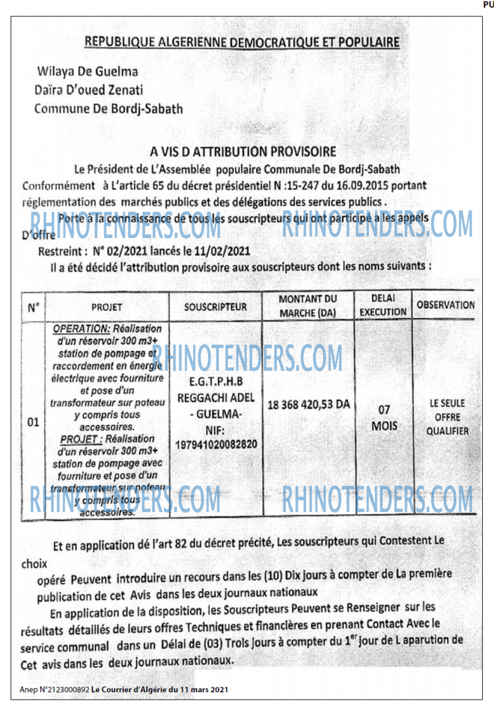 Le Courrier d'Algerie