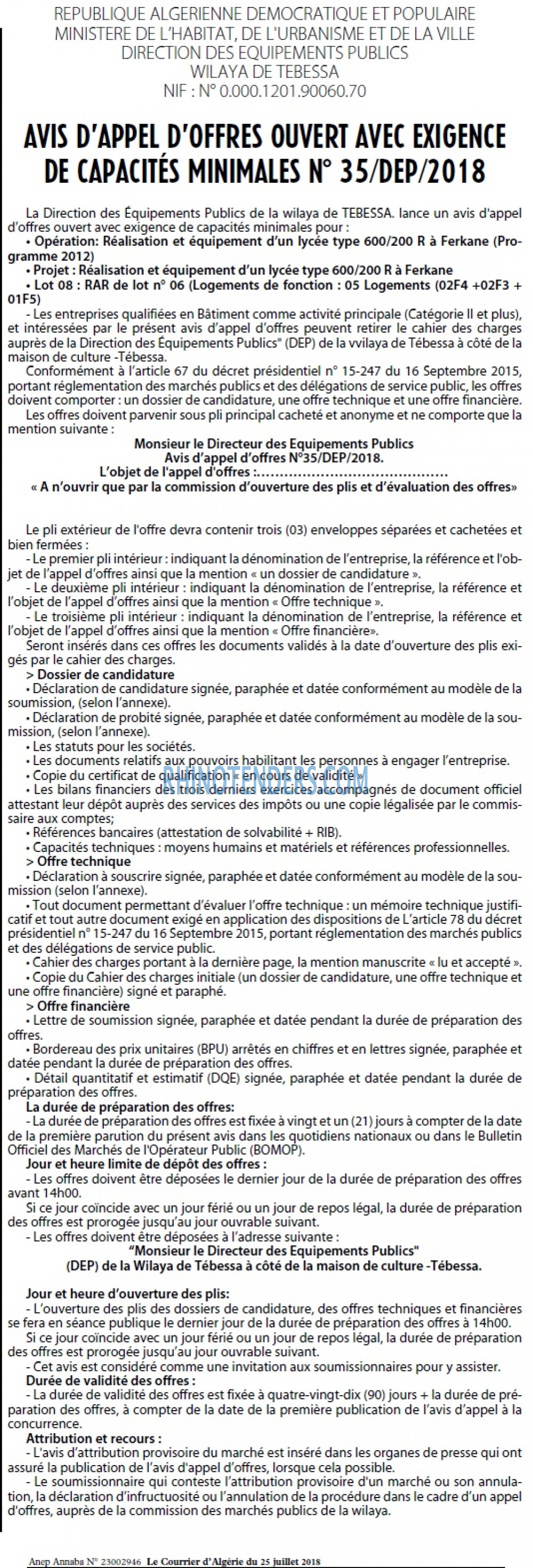 Le Courrier d'Algerie