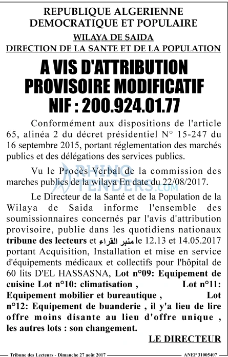 TRIBUNE DES LECTEURS