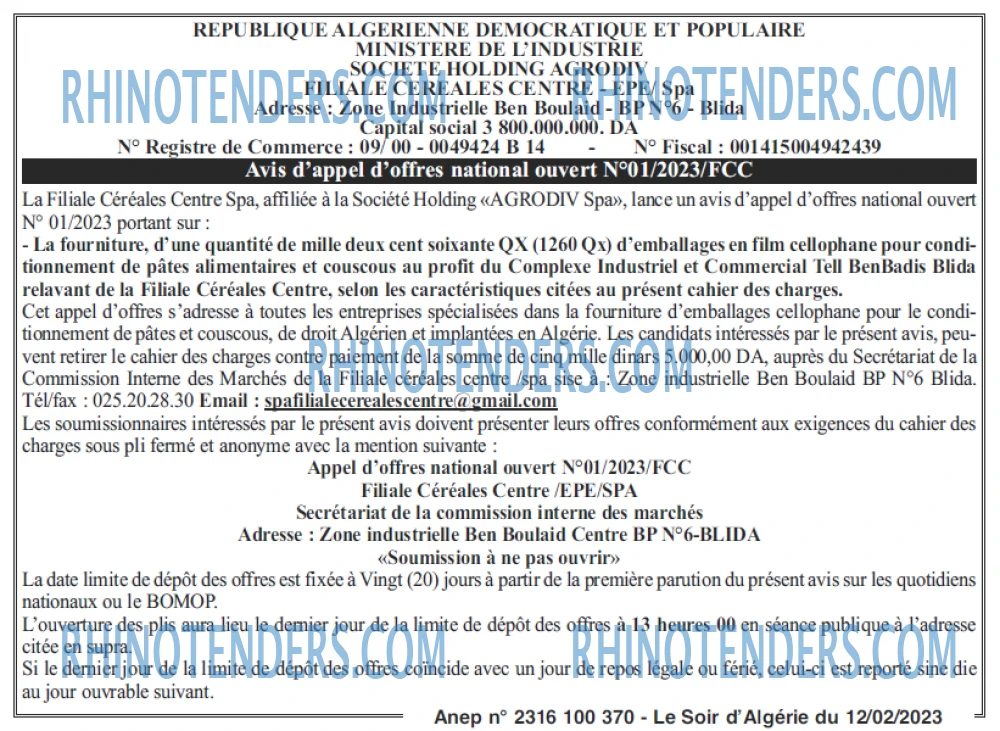 LE SOIR D'ALGERIE