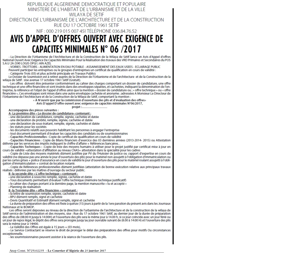 Le Courrier d'Algerie