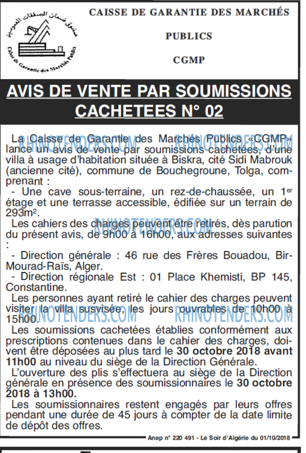 LE SOIR D'ALGERIE