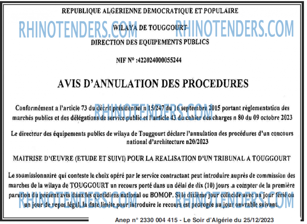 LE SOIR D'ALGERIE