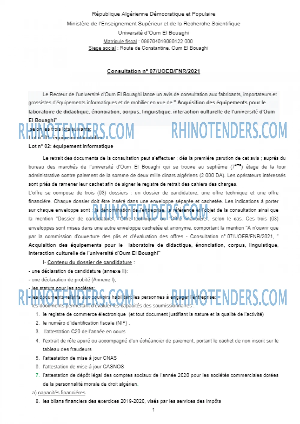 Rhinotenders