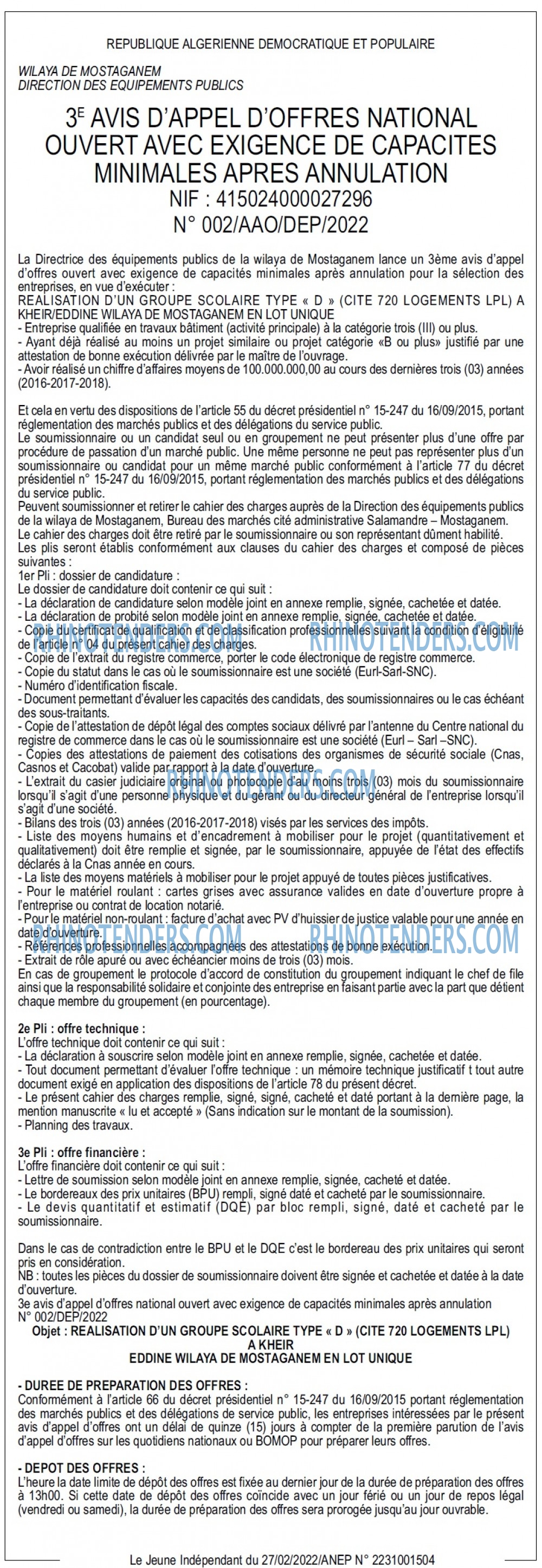 Le jeune indépendant