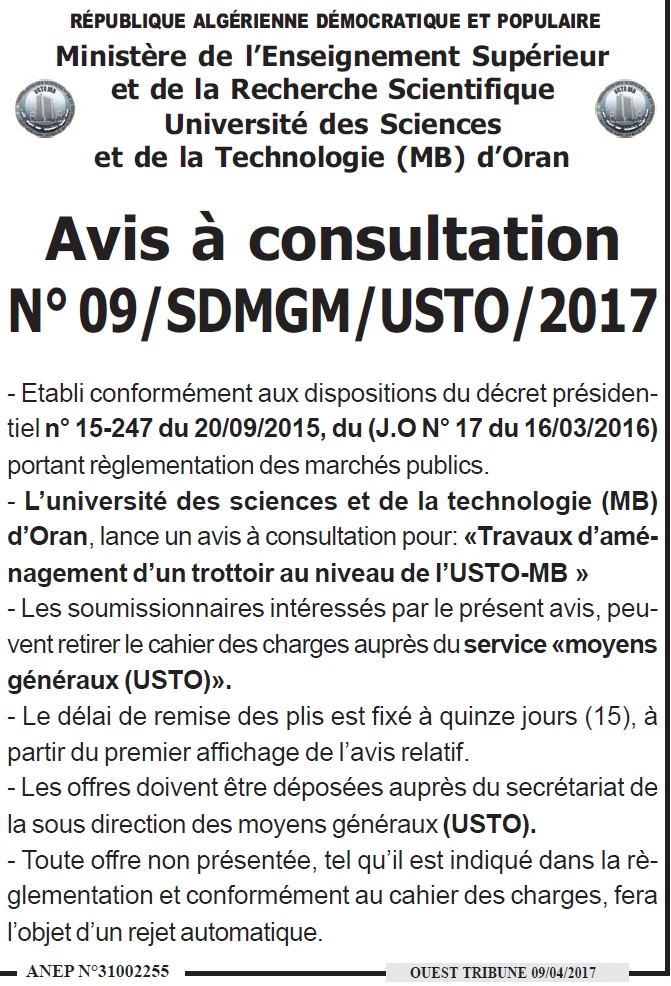 ouest TRIBUNE