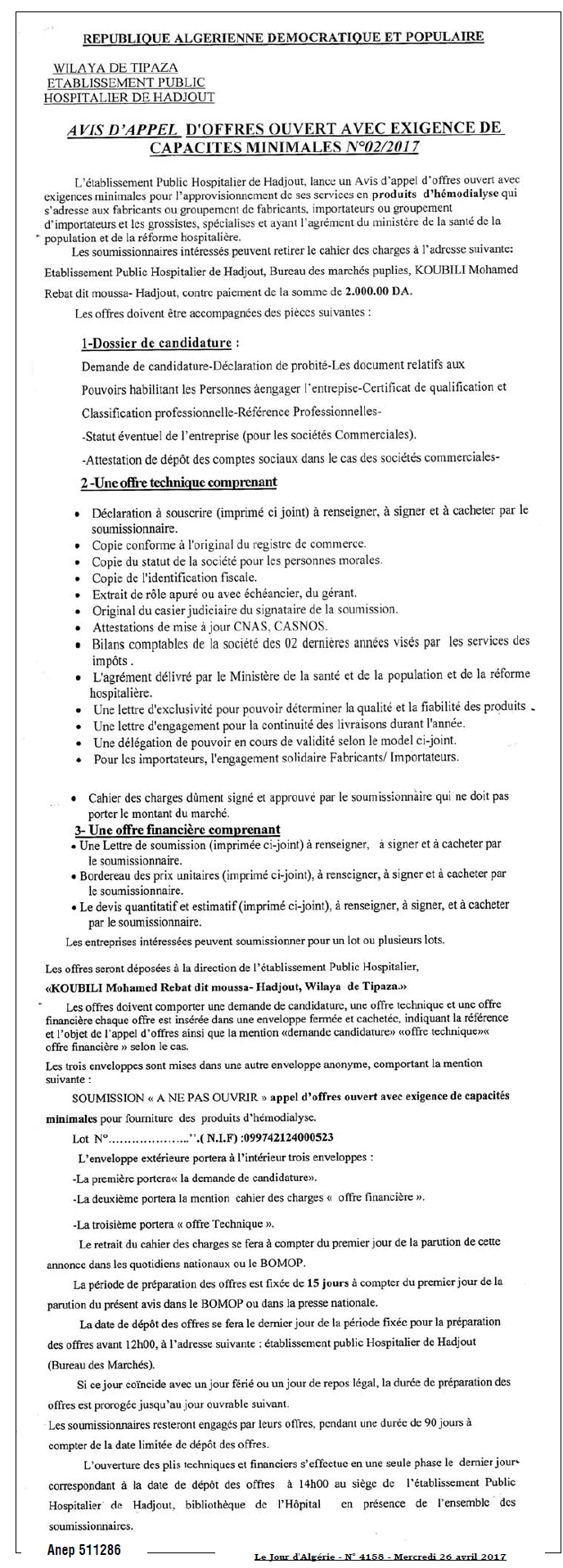 Le Jour d'Algérie