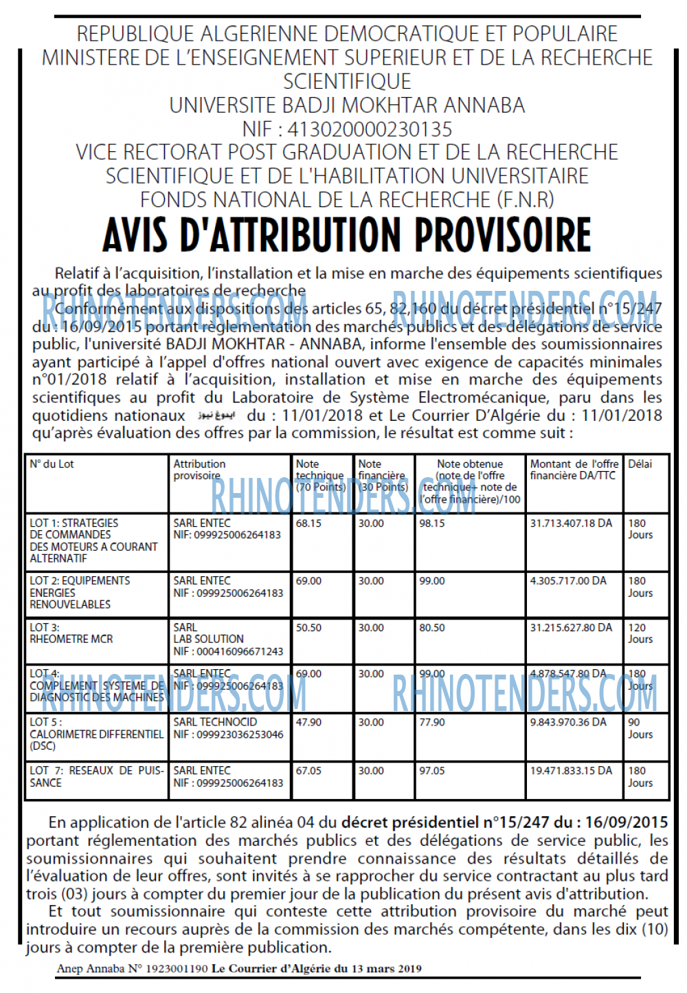 Le Courrier d'Algerie