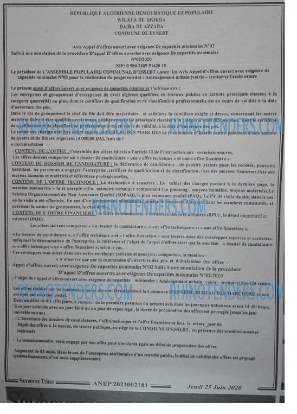 SEYBOUSSE TIMES