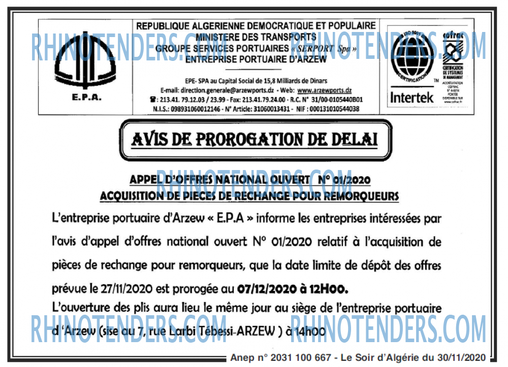 LE SOIR D'ALGERIE