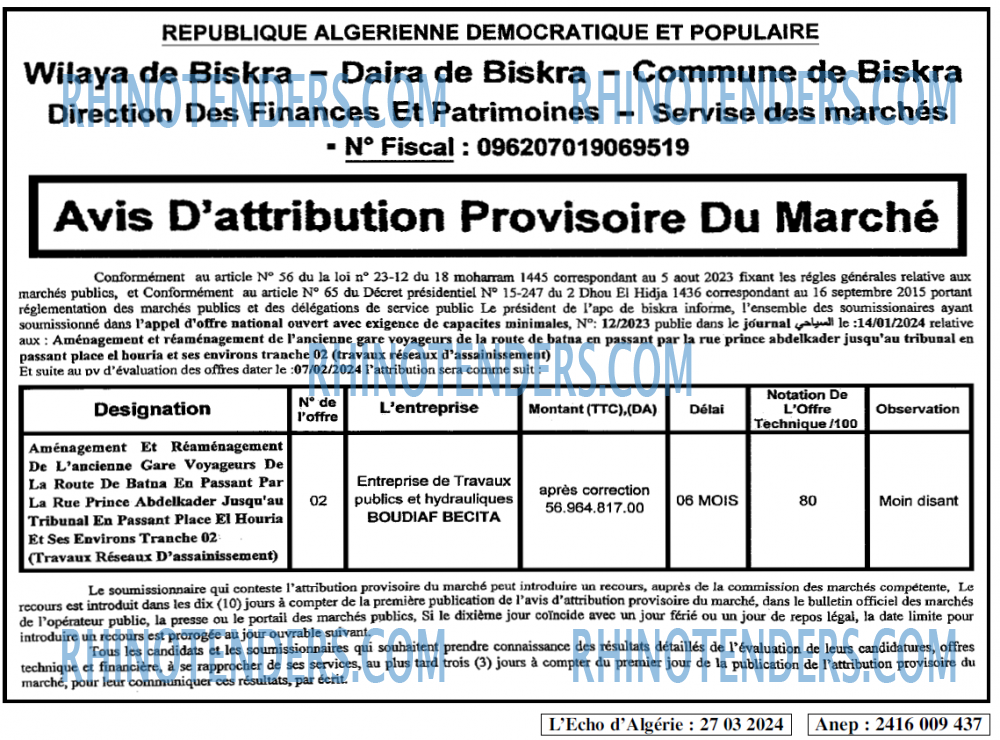 L'ECHO D'ALGERIE
