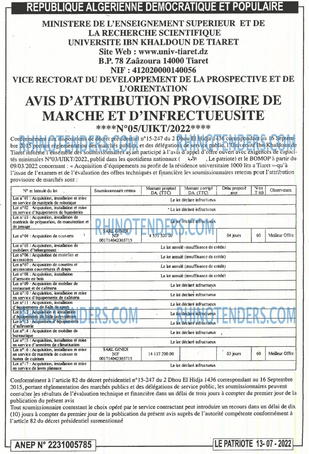 LE PATRIOTE