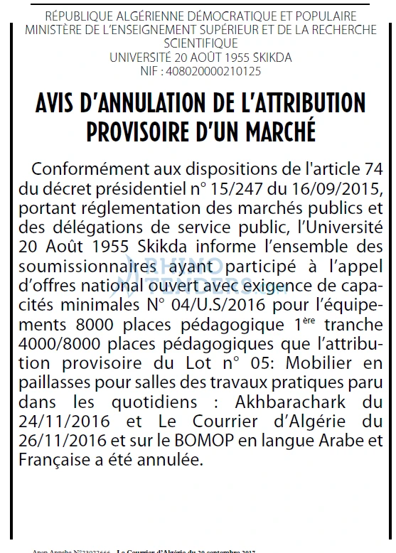 Le Courrier d'Algerie