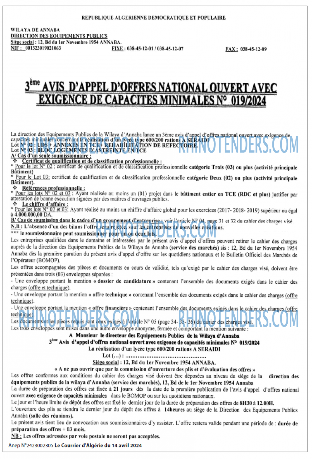 Le Courrier d'Algerie