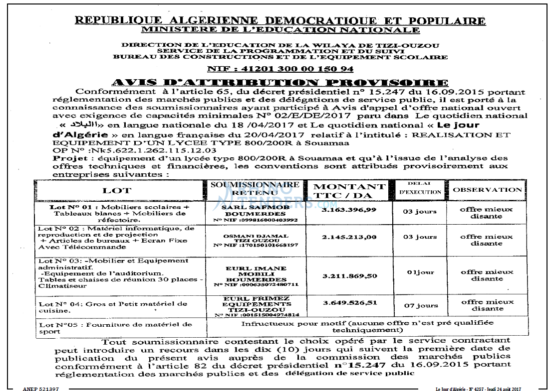 Le Jour d'Algérie