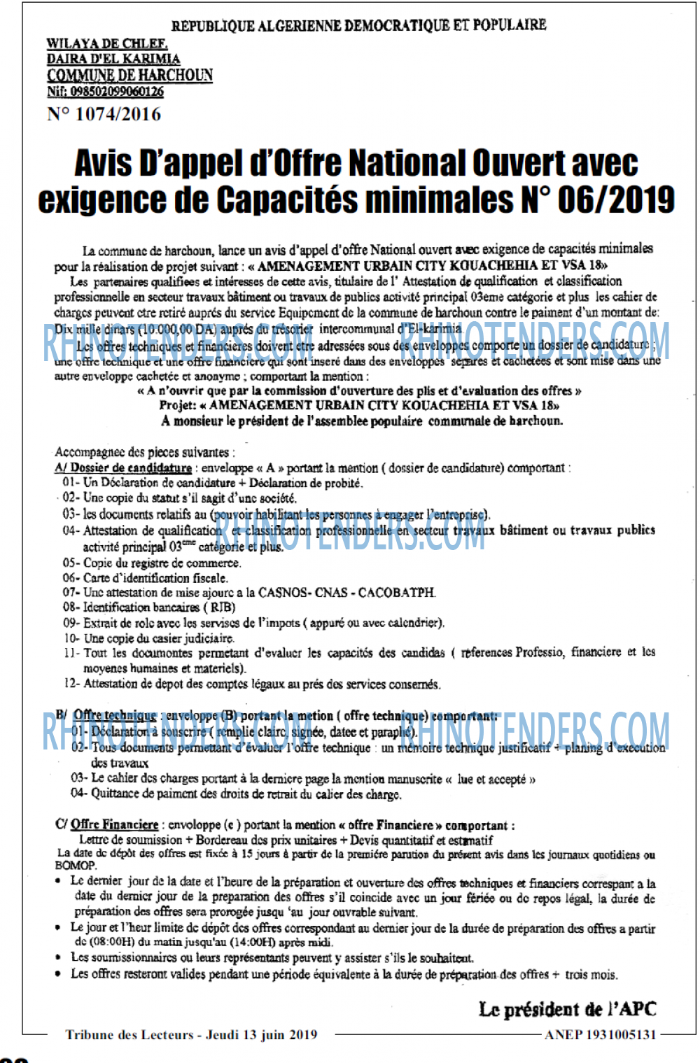 TRIBUNE DES LECTEURS