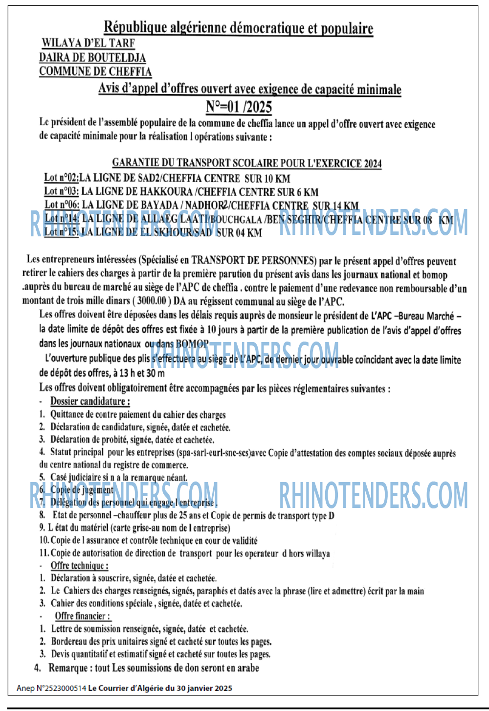 Le Courrier d'Algerie