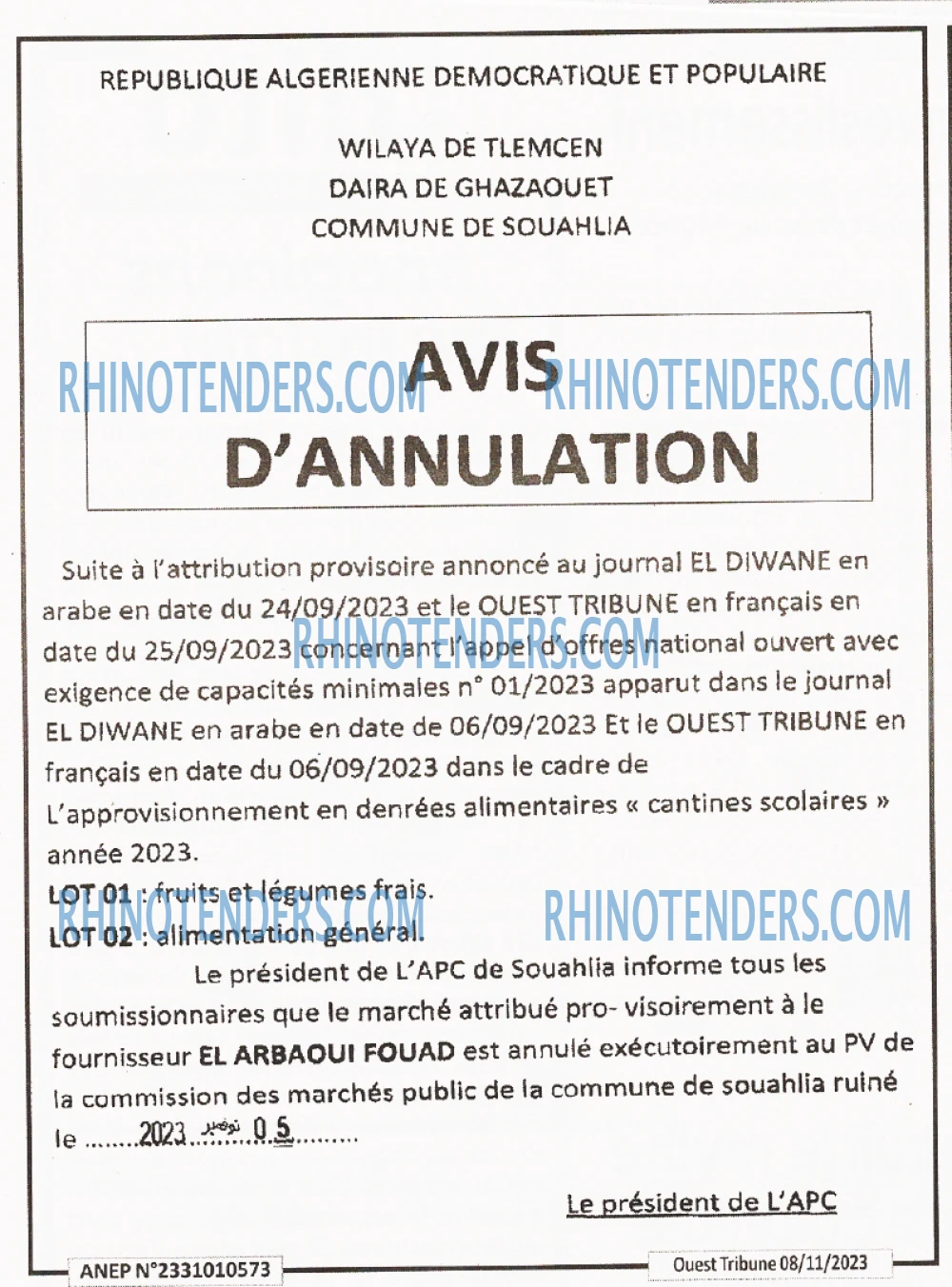 ouest TRIBUNE