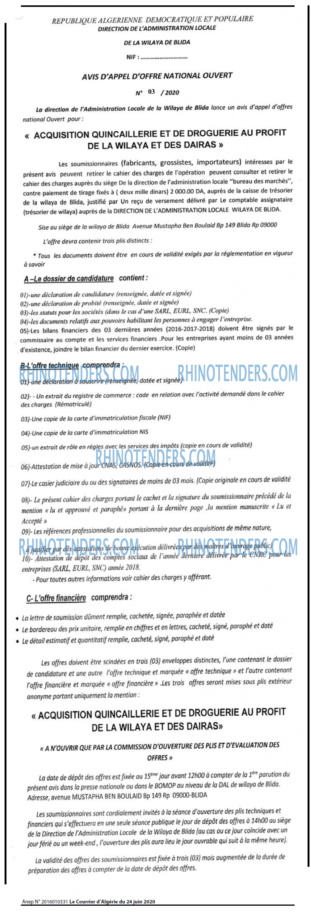 Le Courrier d'Algerie