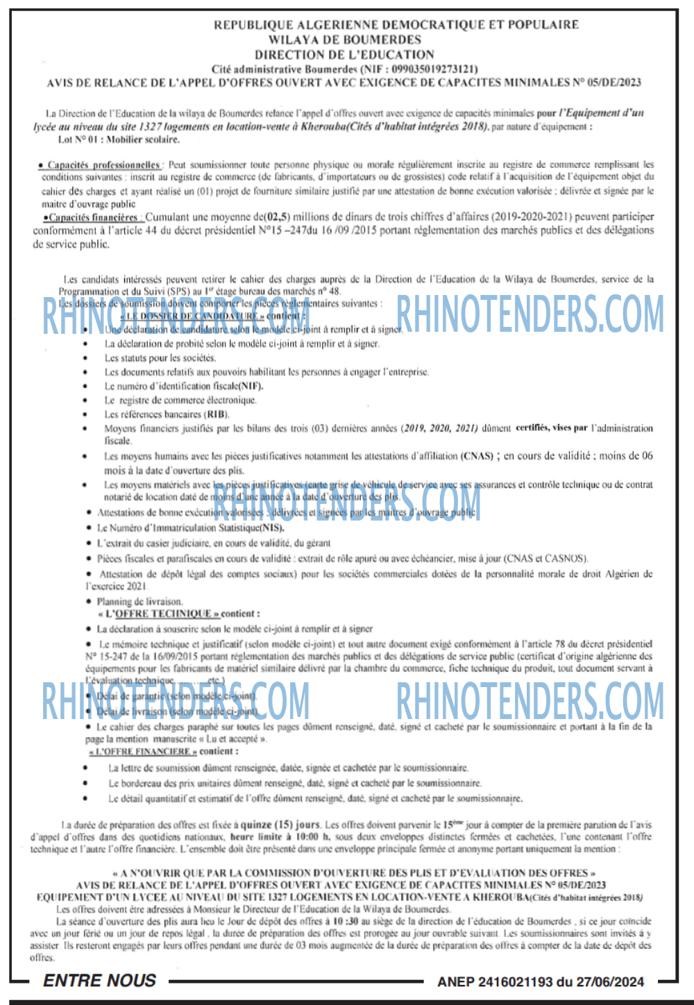 Rhinotenders
