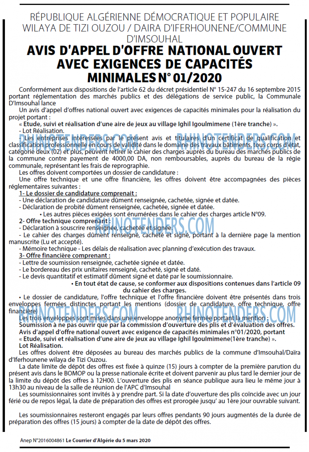 Le Courrier d'Algerie