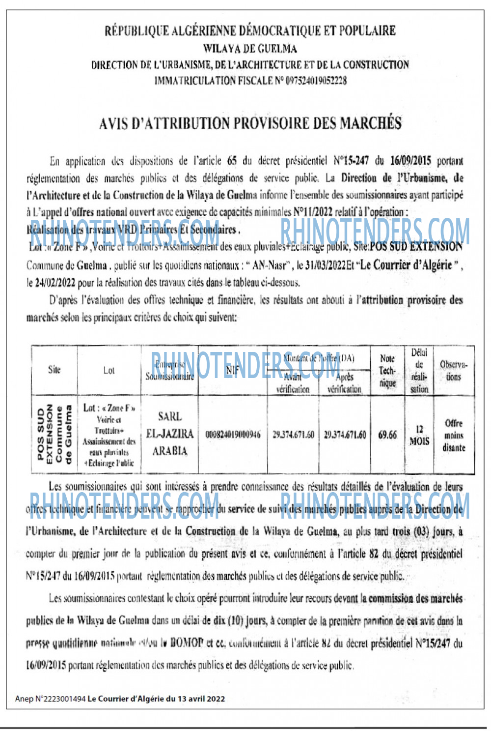 Le Courrier d'Algerie