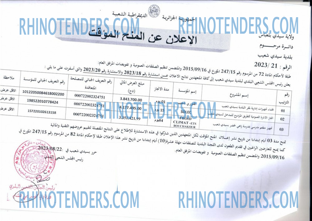 Rhinotenders